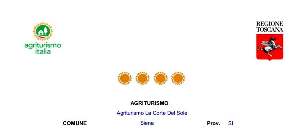 סיינה Agriturismo La Corte Del Sole מראה חיצוני תמונה